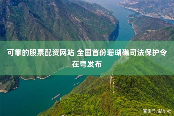 可靠的股票配资网站 全国首份珊瑚礁司法保护令在粤发布