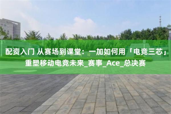 配资入门 从赛场到课堂：一加如何用「电竞三芯」重塑移动电竞未来_赛事_Ace_总决赛